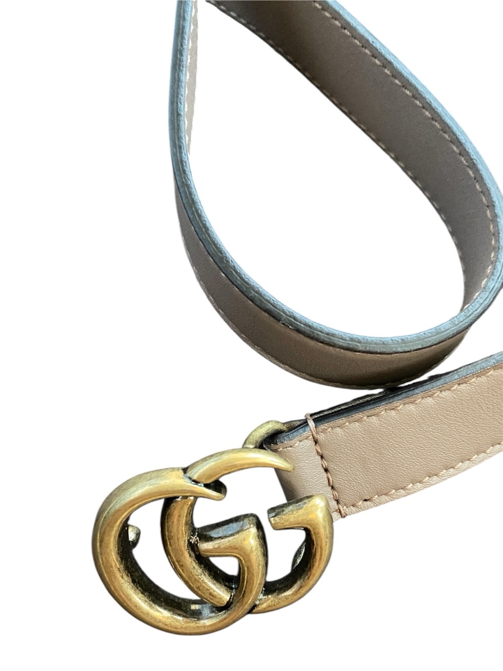 Gucci Dusty Pink Gold 20mm Double G Buckle Belt - Picture 4 of 8